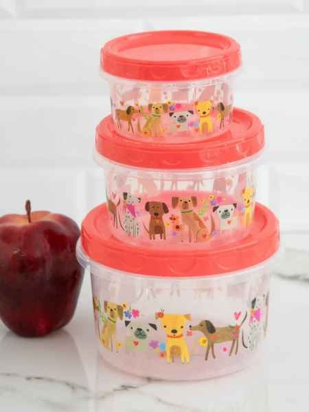 Set of 3 Dog Storage Containers
