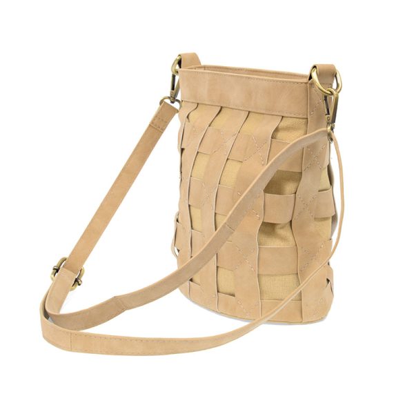 Sand Brianna Cage Bucket Bag