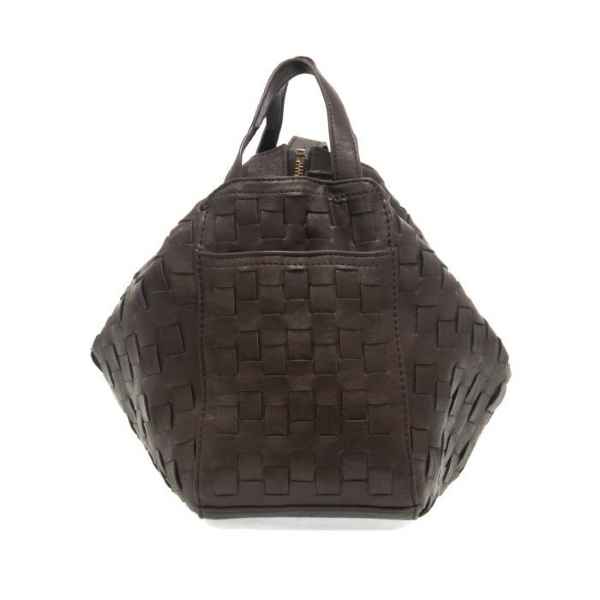 Espresso Brenna Woven Bowler Satchel