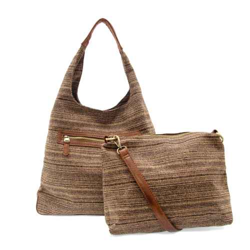 Neutral Elena Tweed Hobo