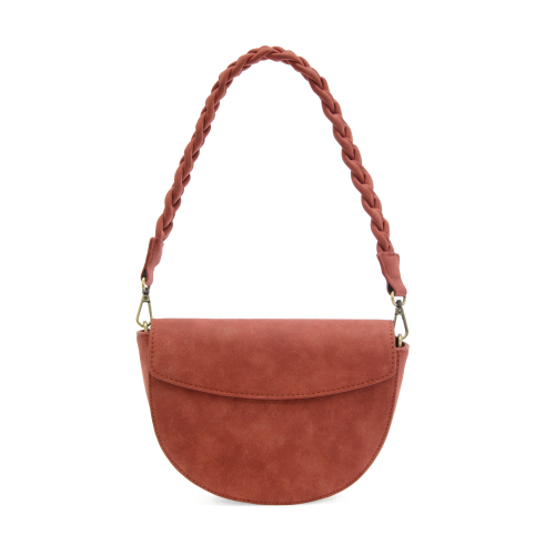 Rust Luna Crescent Crossbody Bag