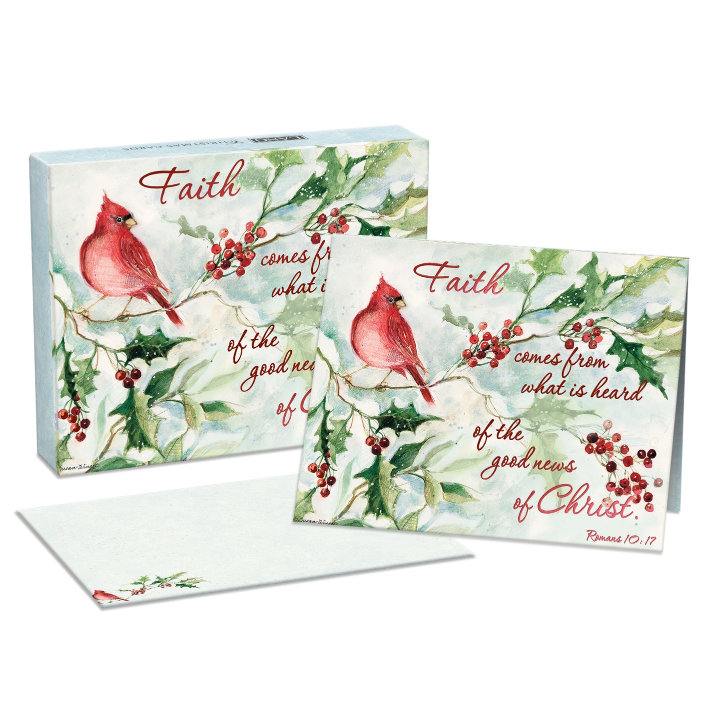 Cardinal & Berries CHRISTMAS CARDS
