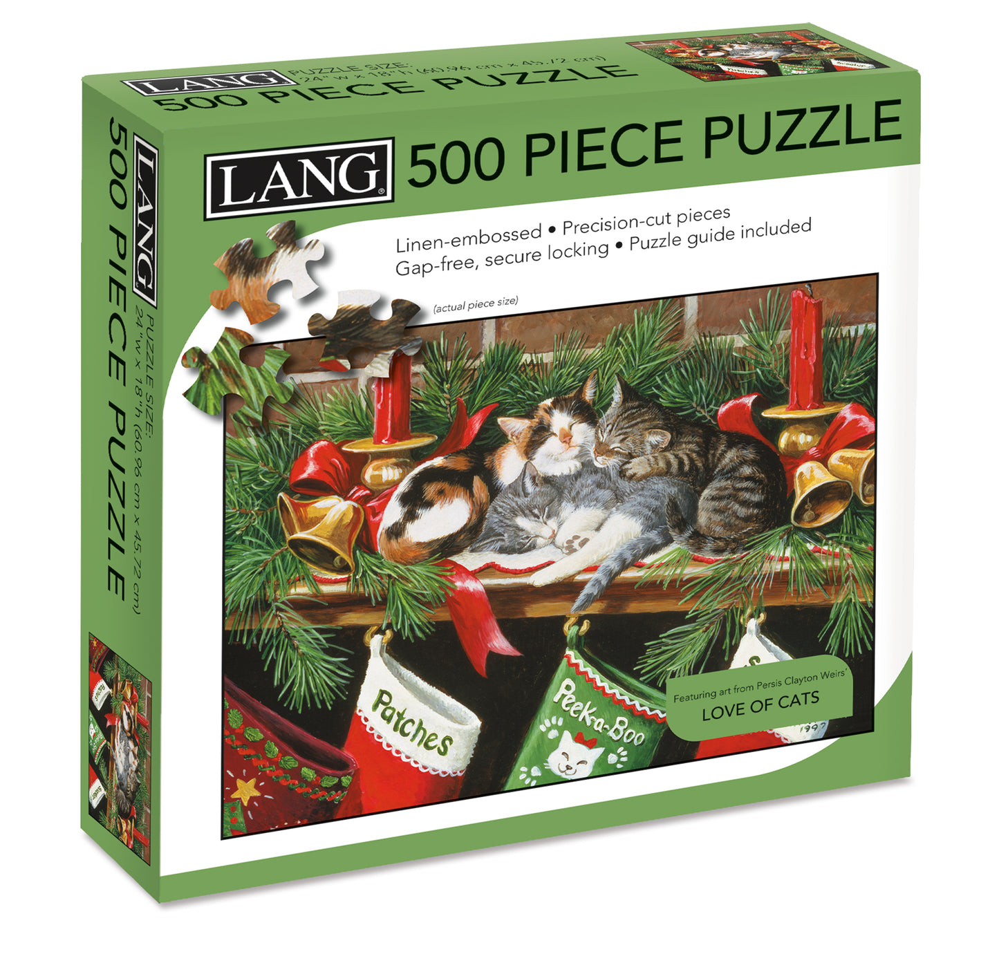 CATS WAITING FOR SANTA 500PC PUZZLE