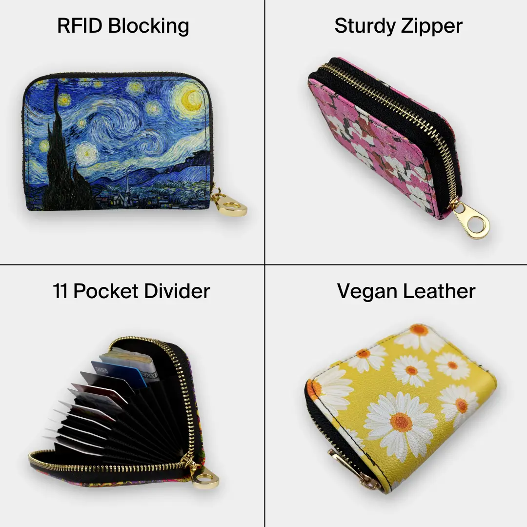 MLT Cats RFID Zippered Wallet