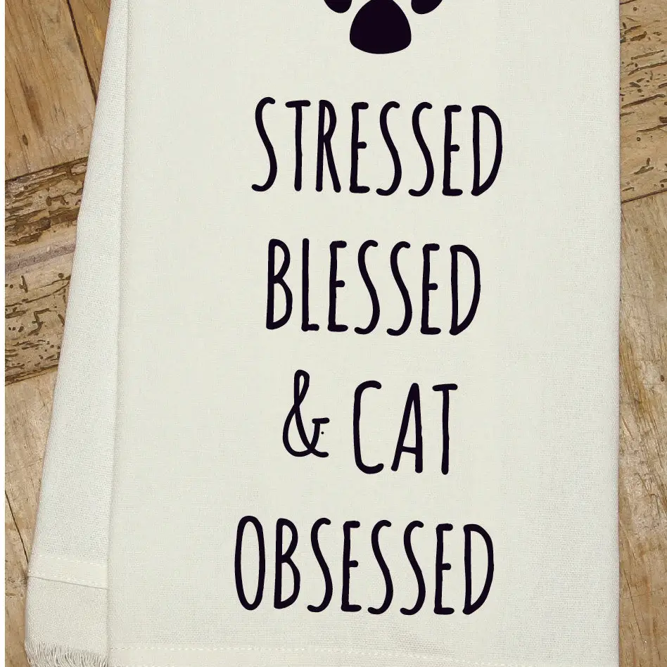 Cat Obsessed Friends Towel