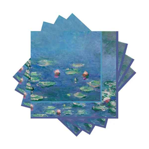 WATERLILIES BEVERAGE NAPKINS