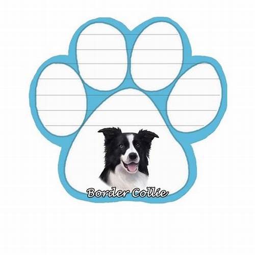 Border Collie Dog Paw Mag Pad