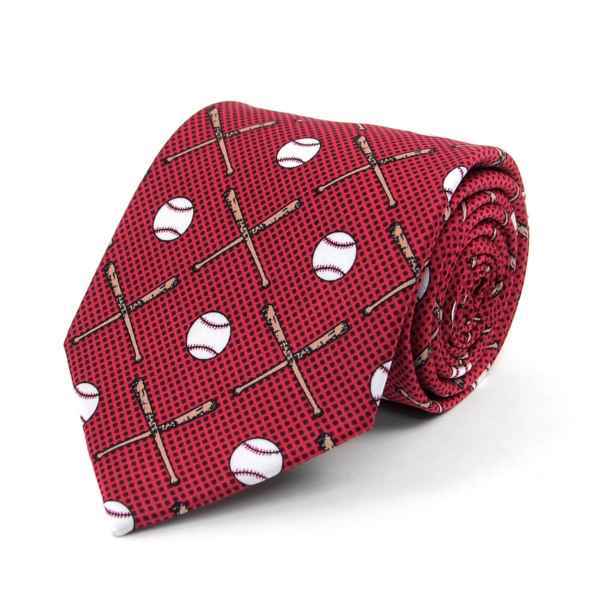 Burgundy Baseball Tie