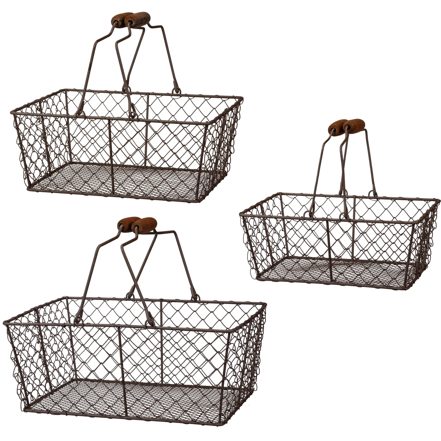 Medium Hinged Metal Basket
