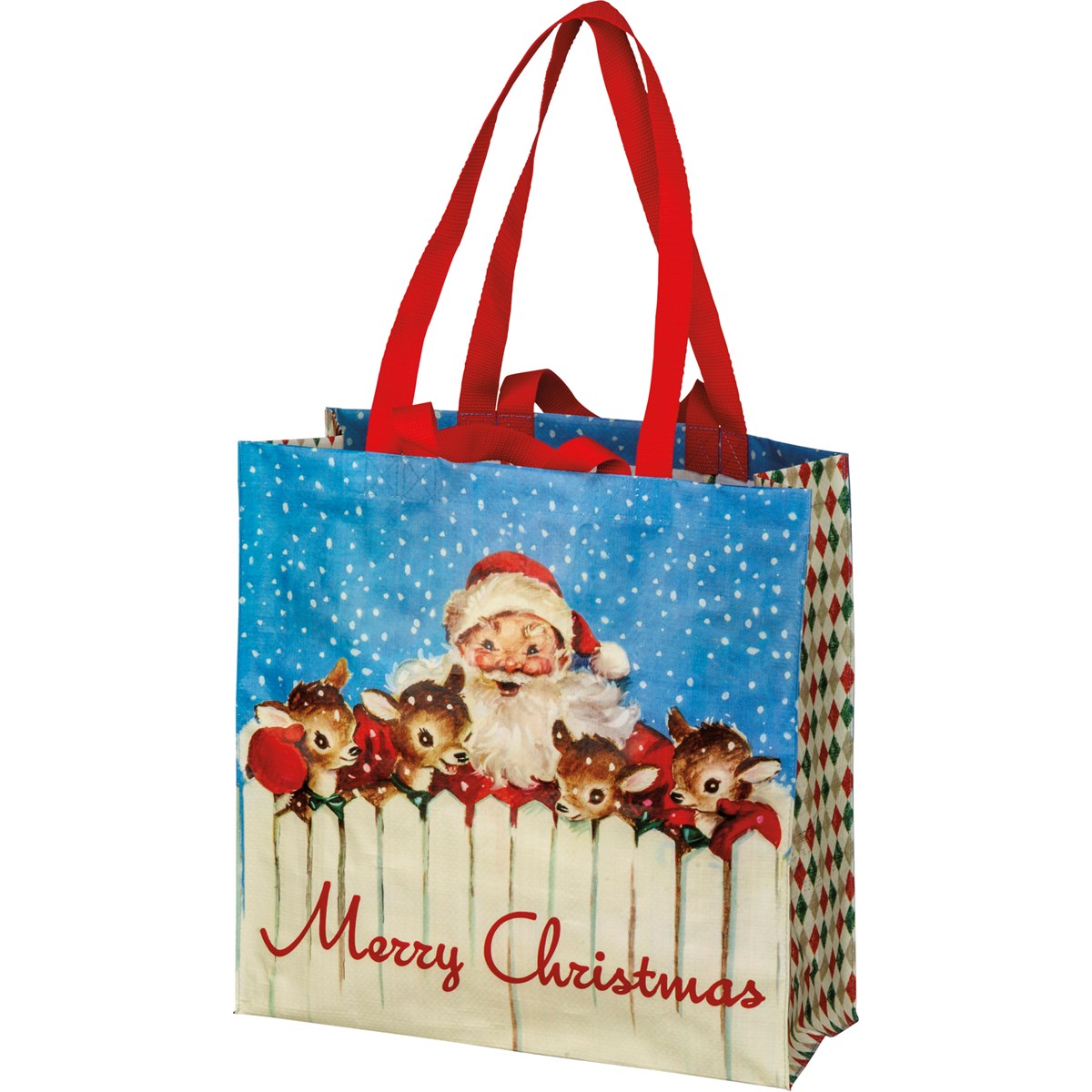 Santa & Reindeer Market Tote
