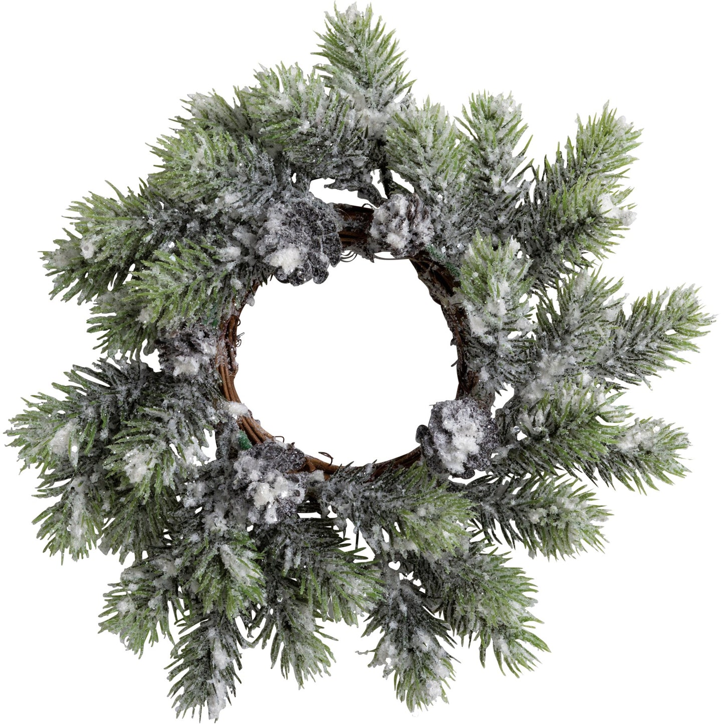 SMALL FLOCKED PINE WREATH
