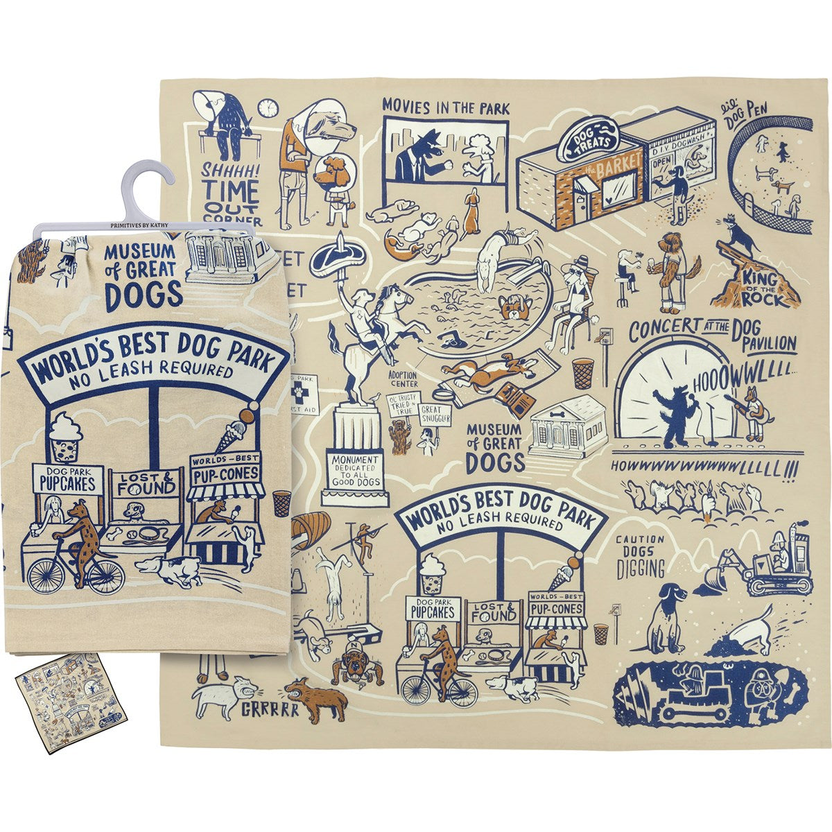 Dog Park Dish Towel