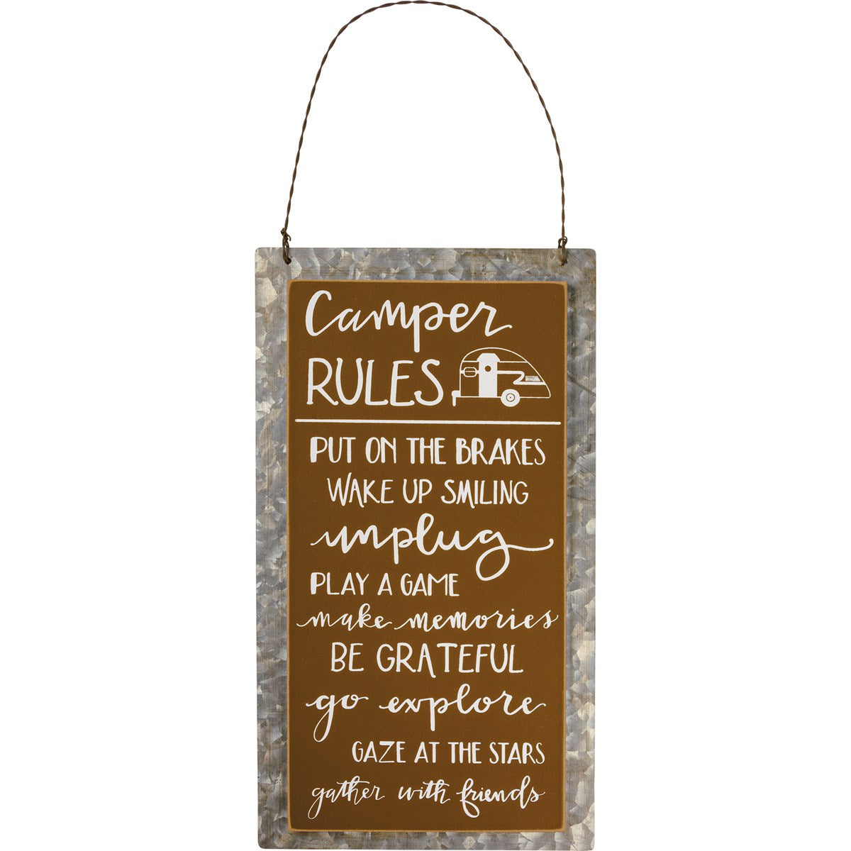 Camper Rules Hanging Decor