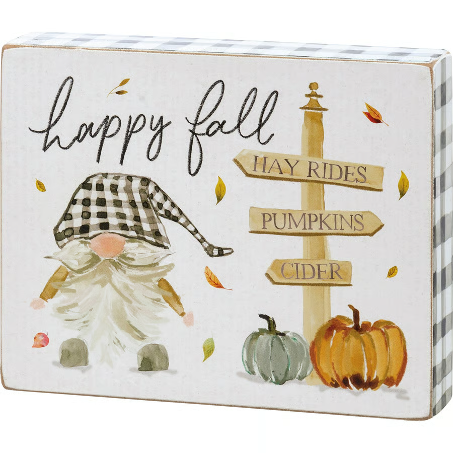 Happy Fall Block Sign