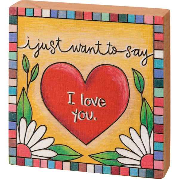 Love You Block Sign
