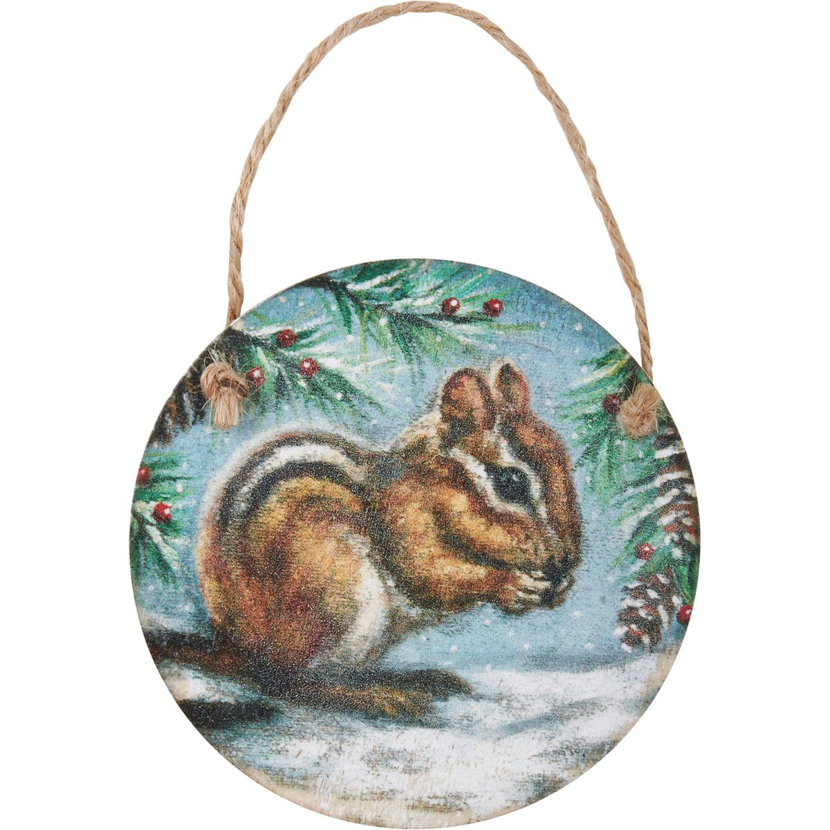 Winter Chipmunk Ornament
