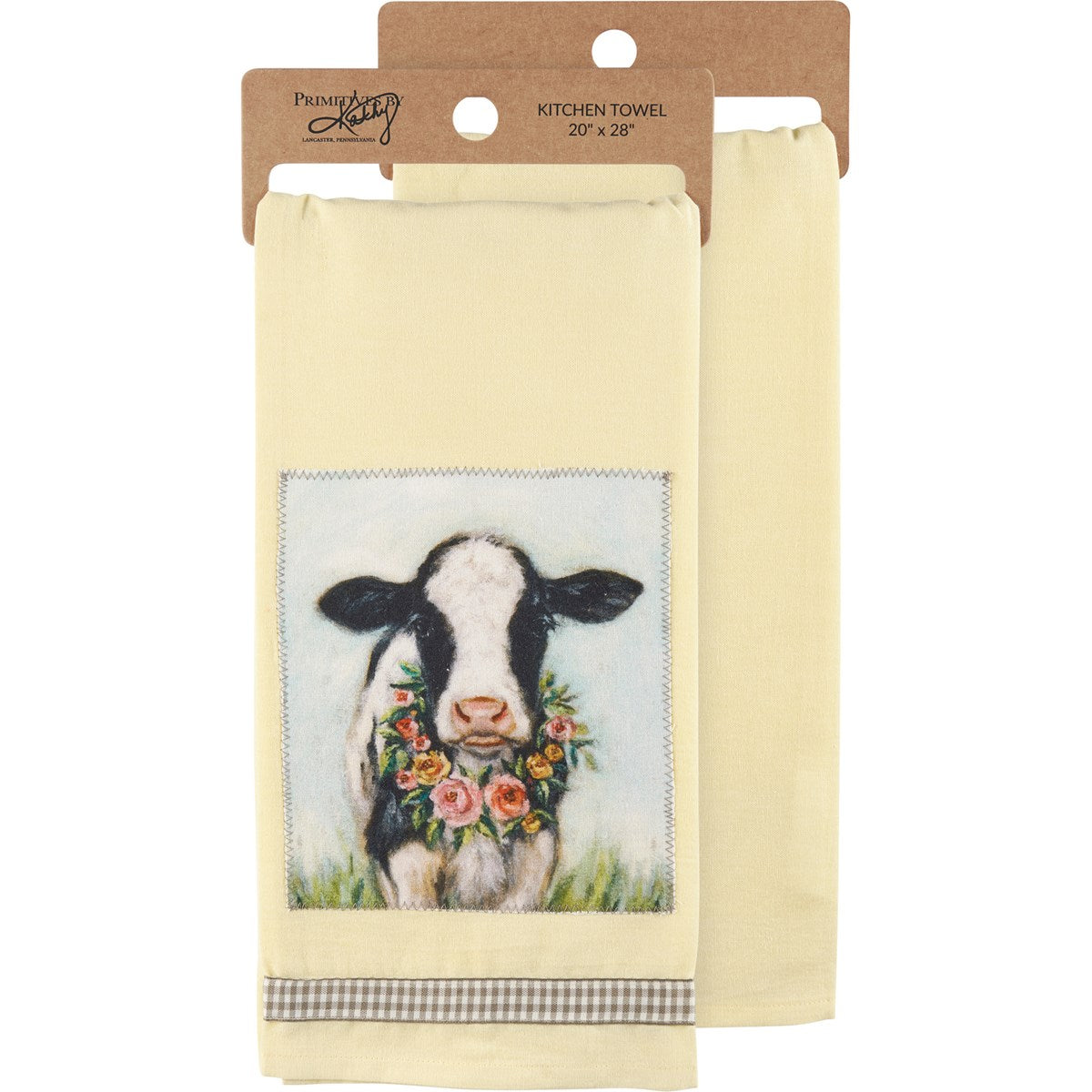 Cow And Wreath Towel