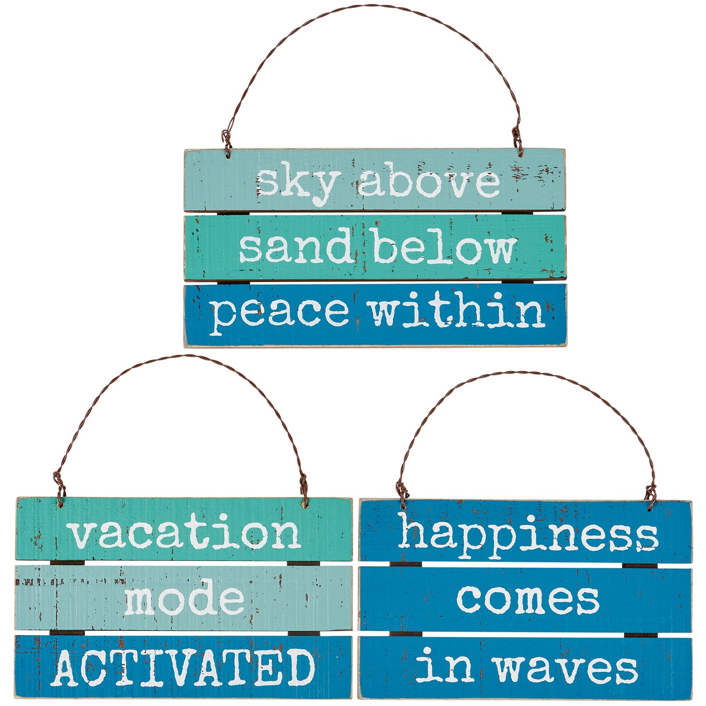 Vacation Slat Ornament - Assorted