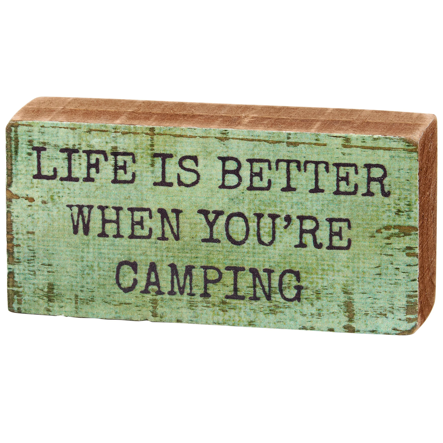 Camping Block Sign