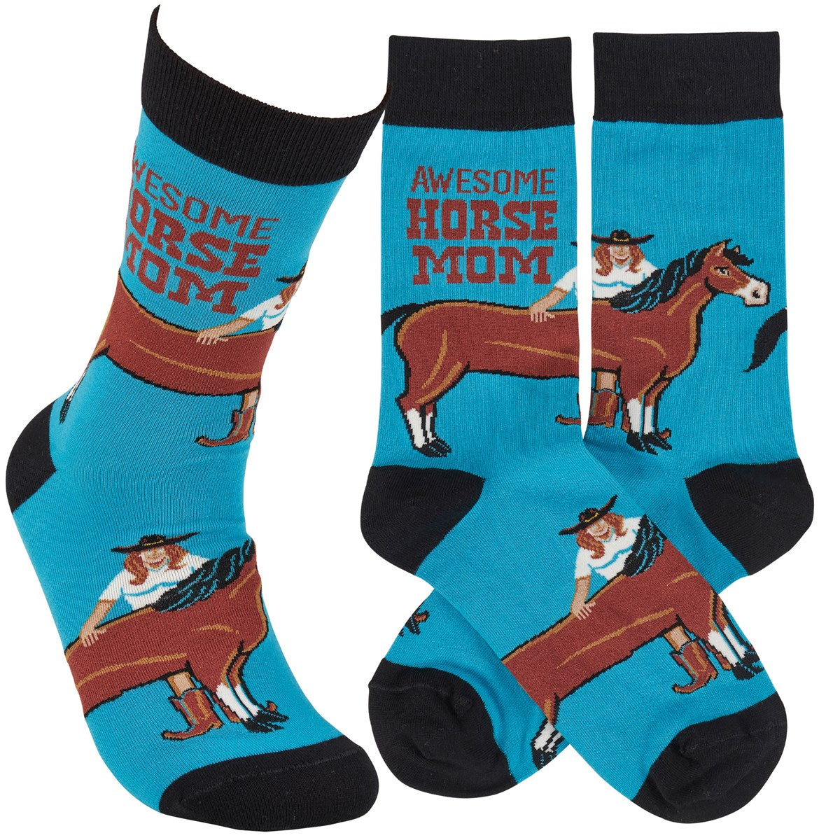 AWESOME HORSE MOM SOCKS
