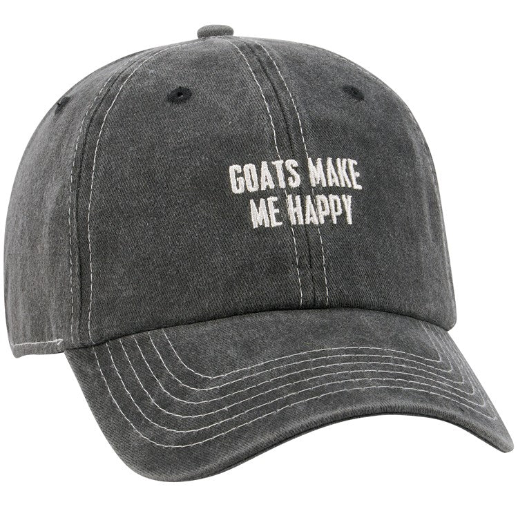 GOATS MAKE ME HAPPY BASEBALL CAP