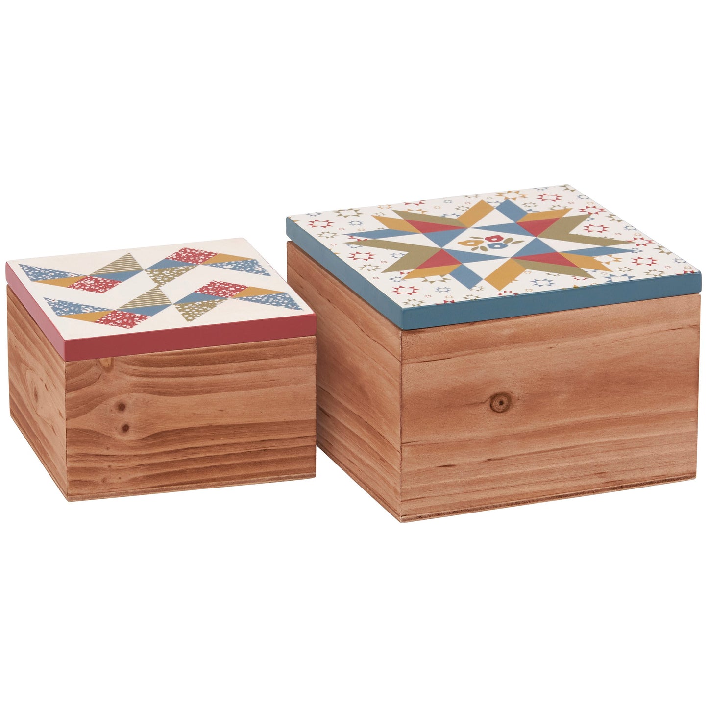 Large Star Quilt Hinged Box