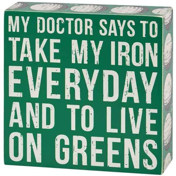 TAKE MY IRON GOLF BOX SIGN