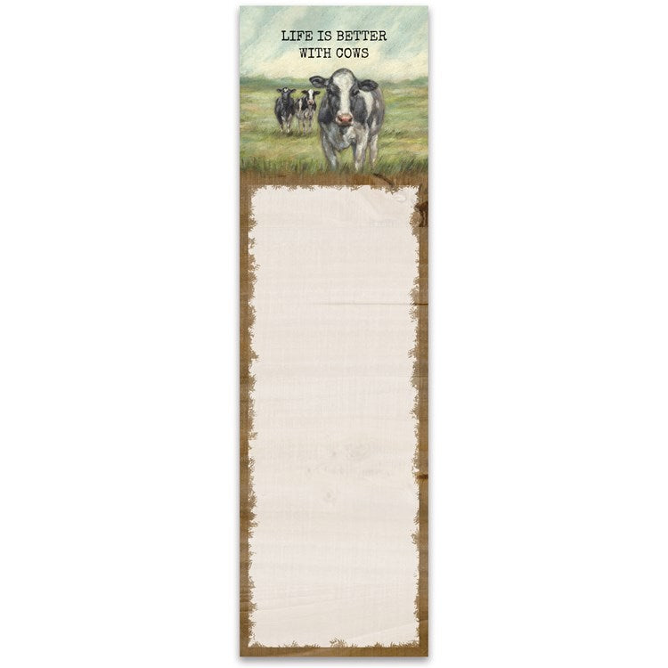 Life Is Better With Cows List Pad