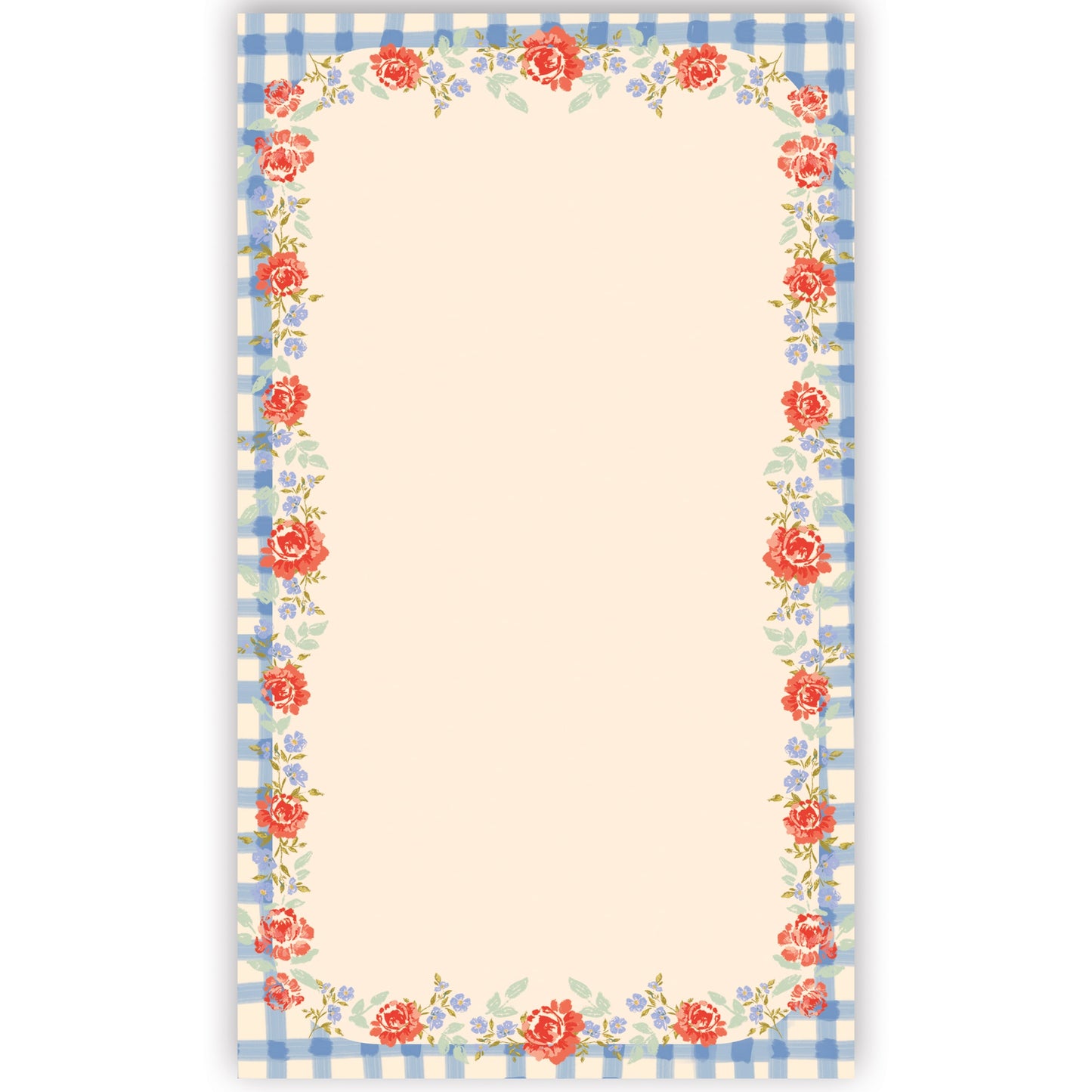 Floral Gingham Large Notepad