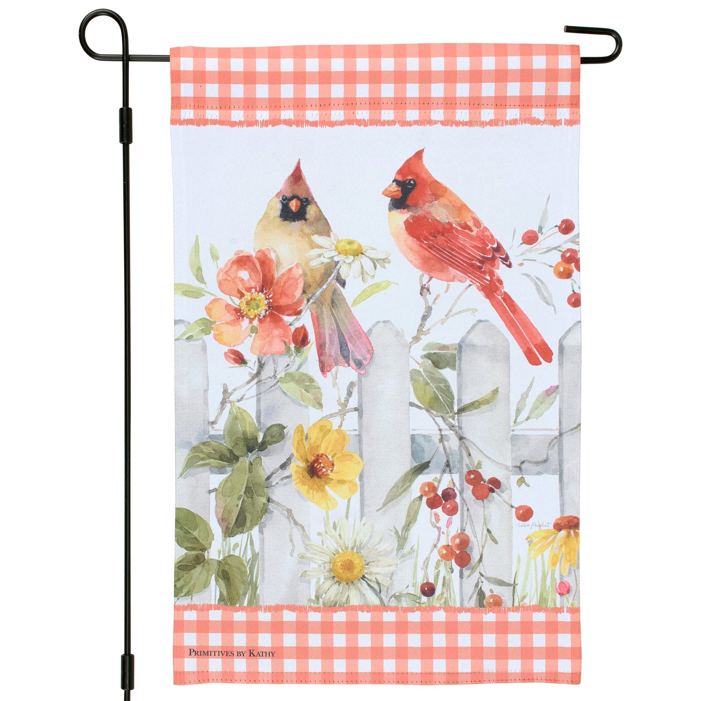 Summer Cardinals Garden Flag