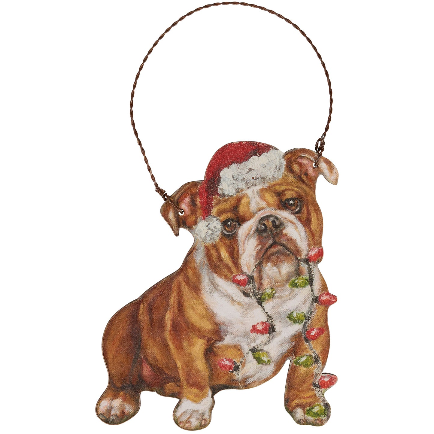 Bulldog in Lights Ornament