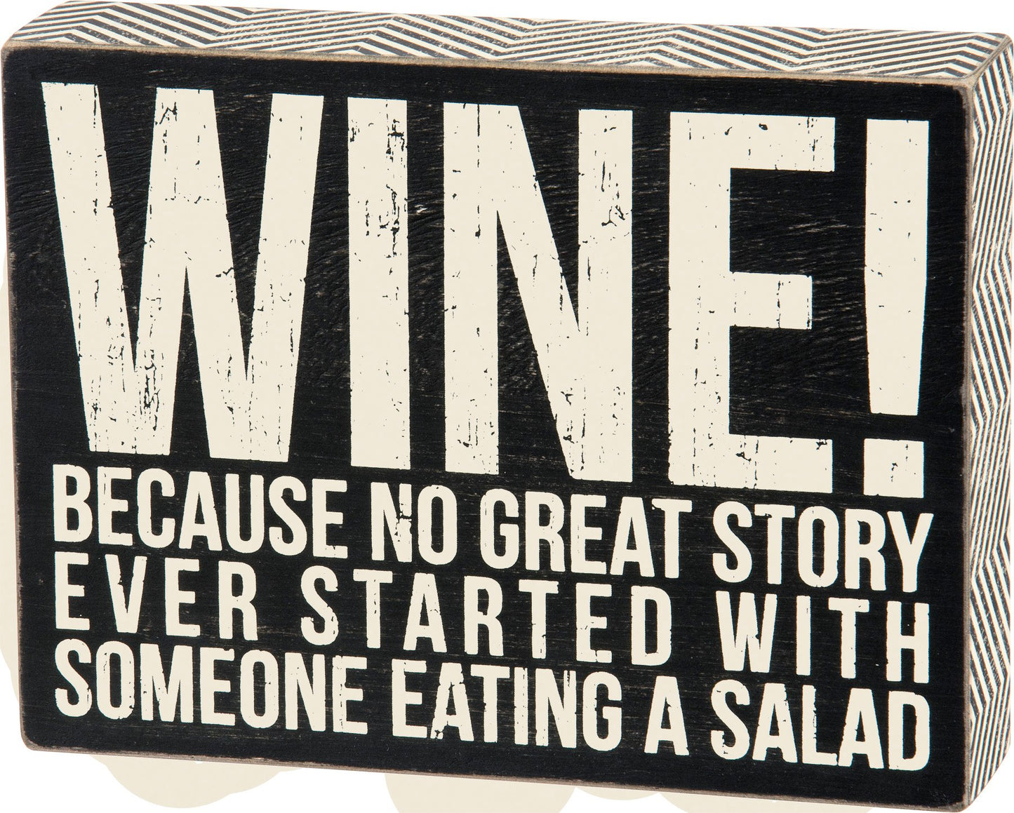 WINE GREAT STORY BLOCK SIGN
