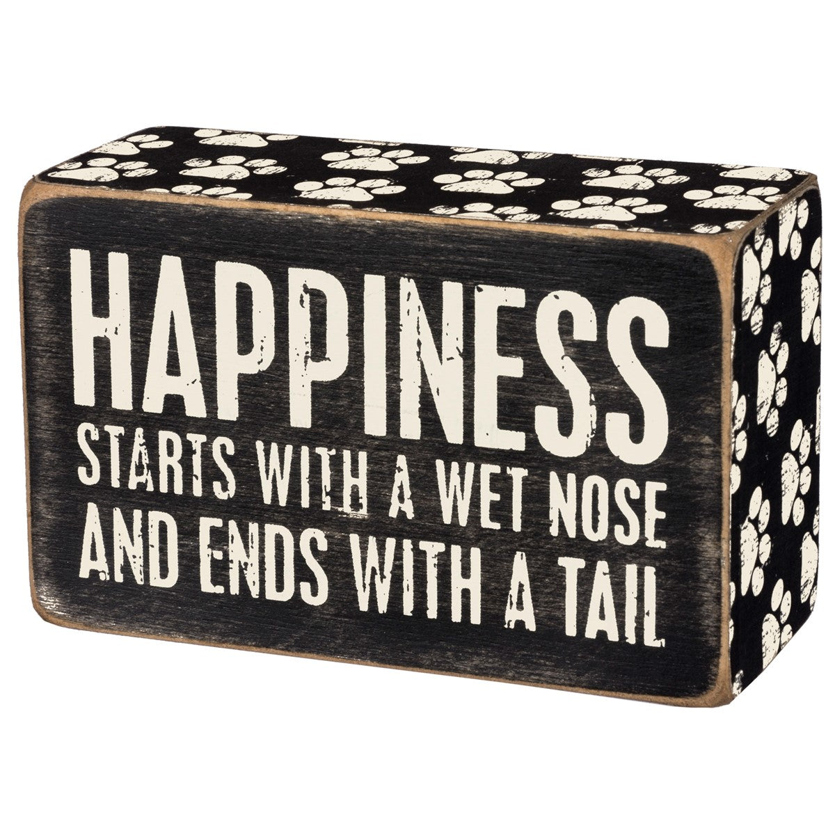 Happiness Starts BOX SIGN