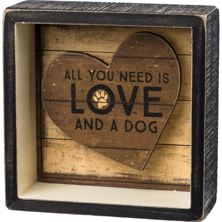 AND A DOG REVERSE BOX SIGN