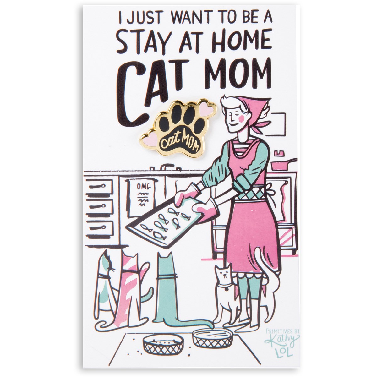 CAT MOM ENAMEL PIN