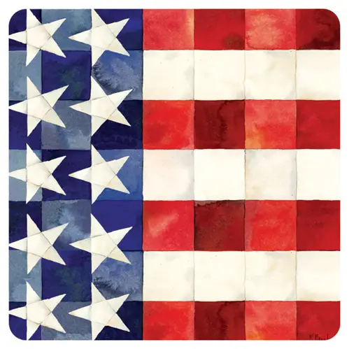 Quilted Flag 7" Paper Plates