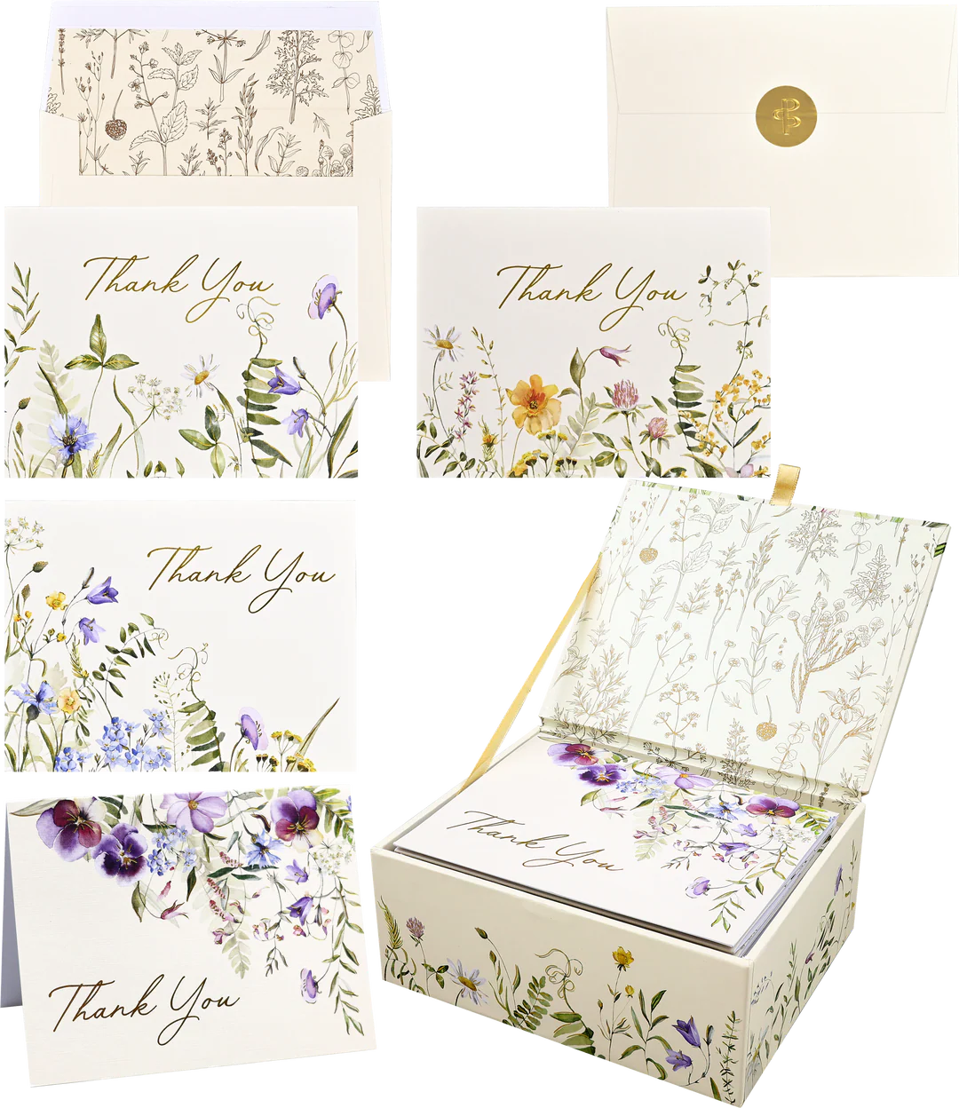 Wildflower Premium Boxed Thank You Notes