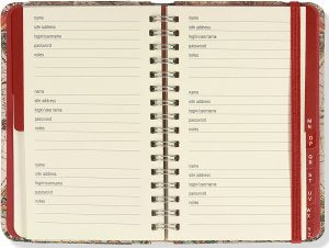 Old World Internet Password Logbook