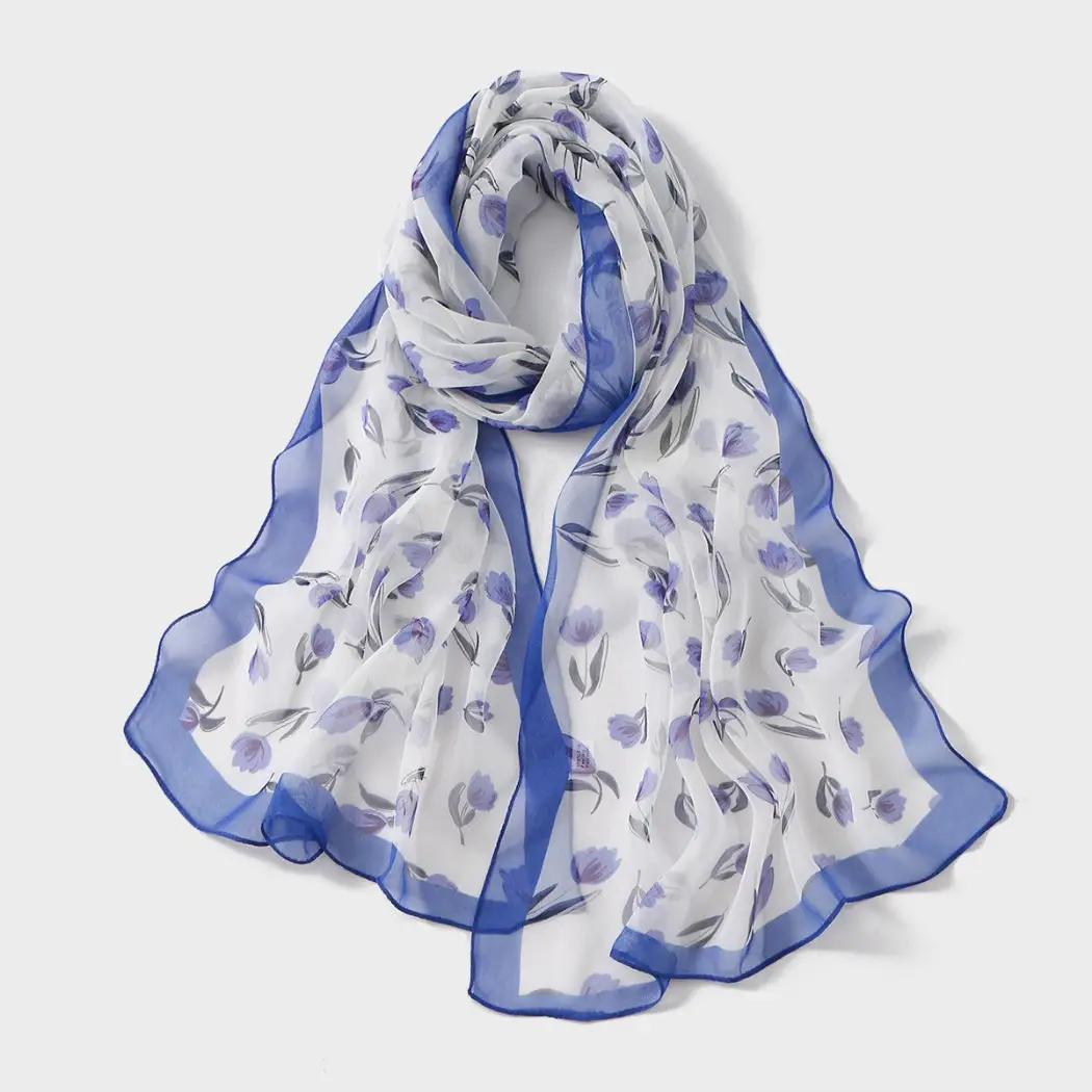 Navy Tulip Scarf