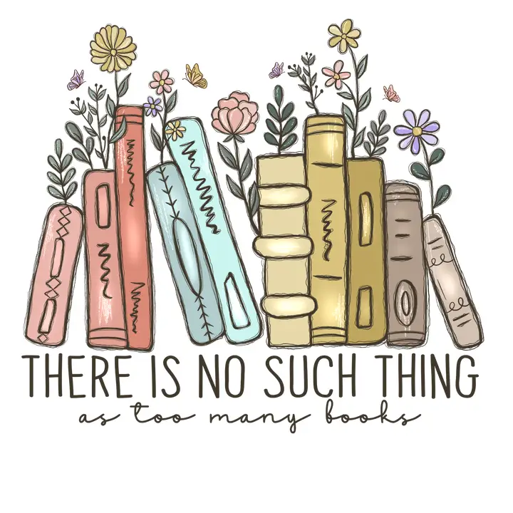 Too Many Books Vinyl Sticker