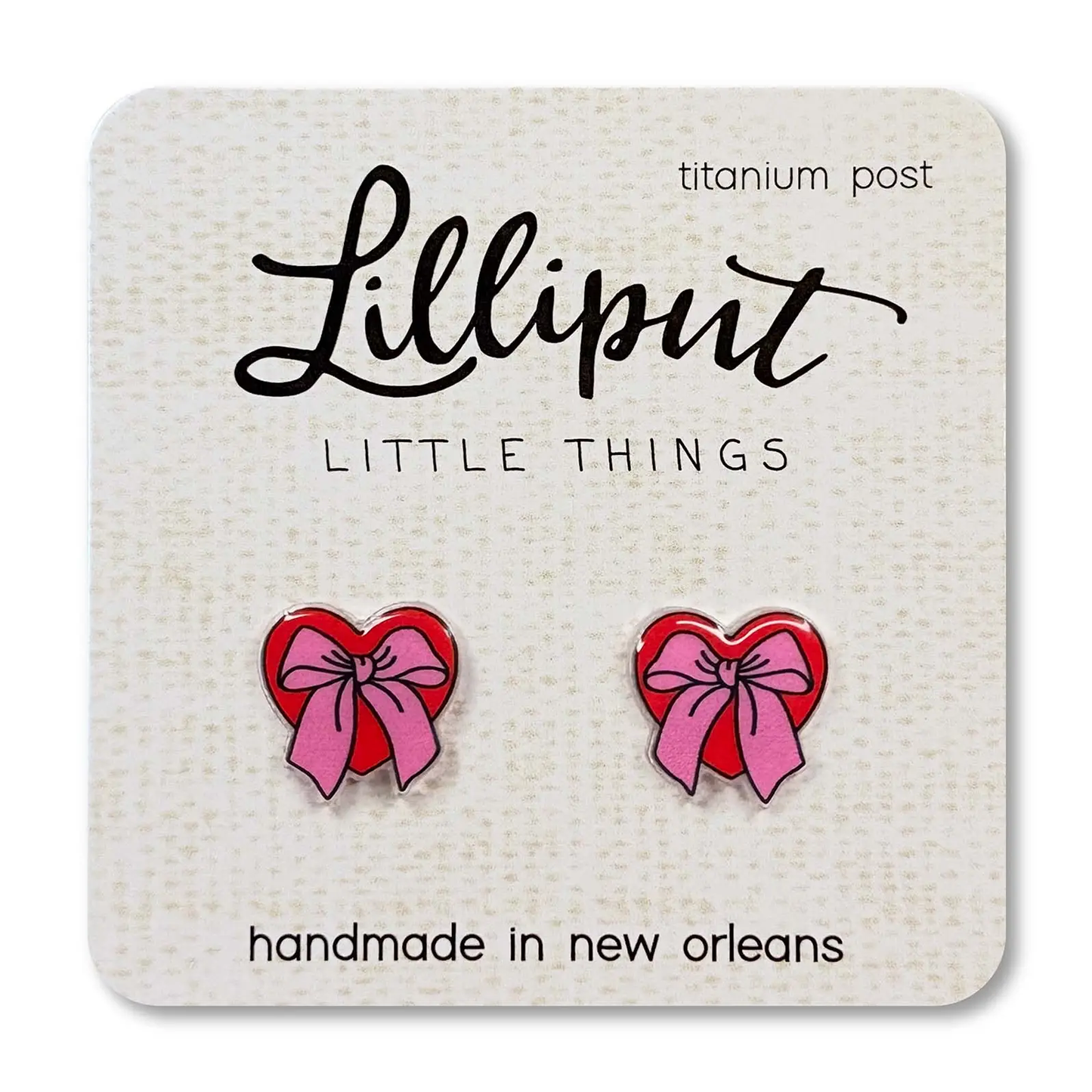 Heart Bow Earrings
