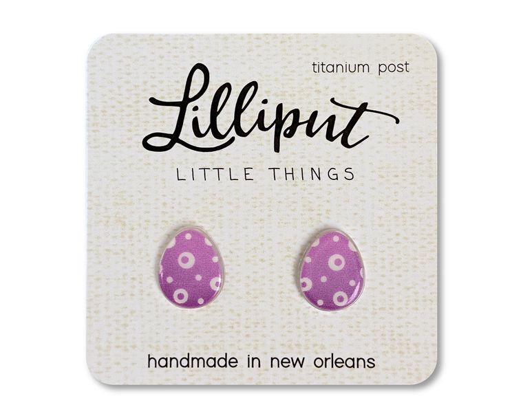 Purple Easter Egg Earrings