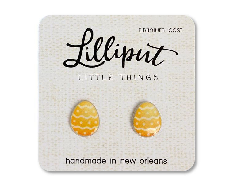 Yellow Easter Egg Earrings