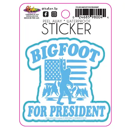 Bigfoot For President Diecut Sticker