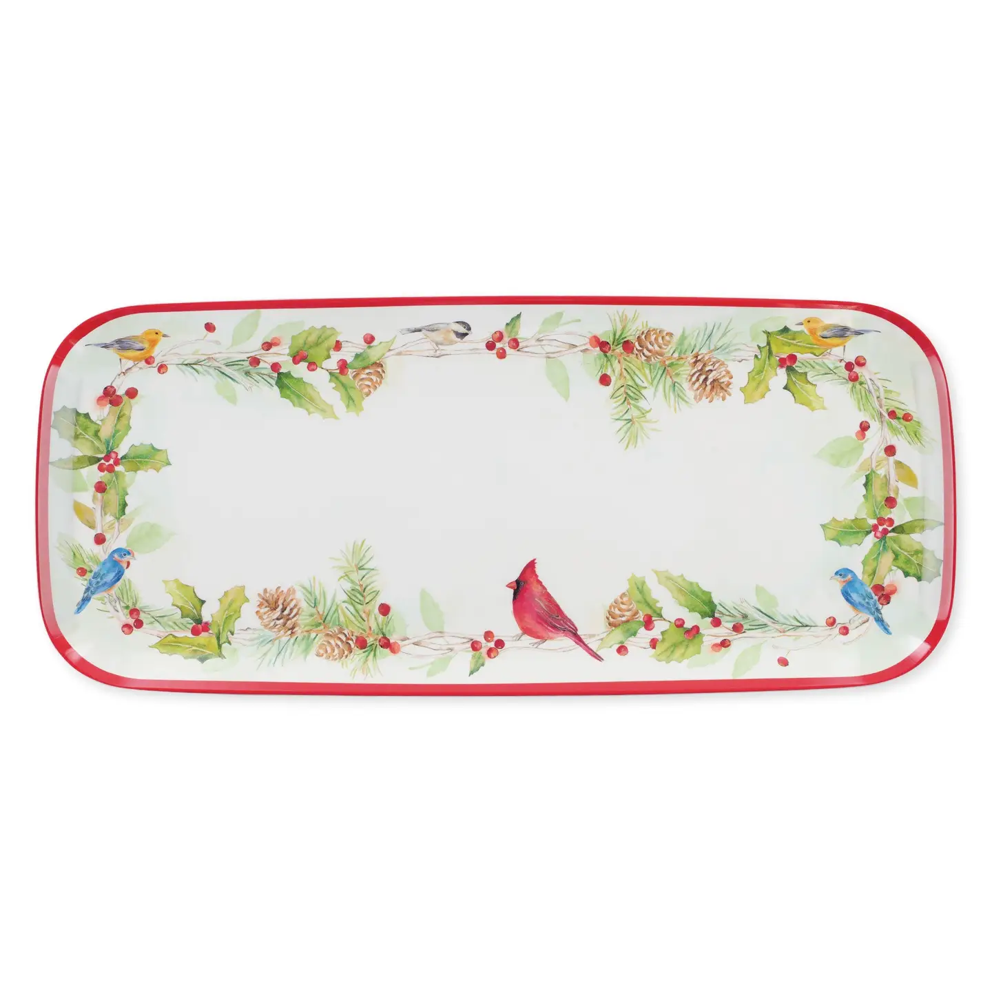 Winter Birds 15" Melamine Tray