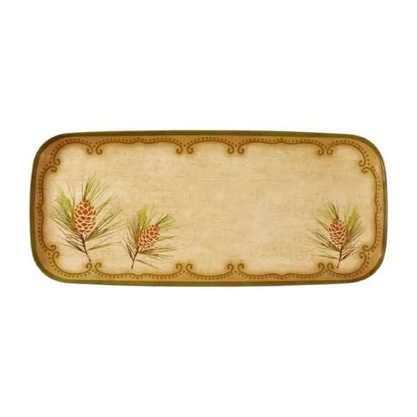 Woodland Pinecone 15" Melamine Tray