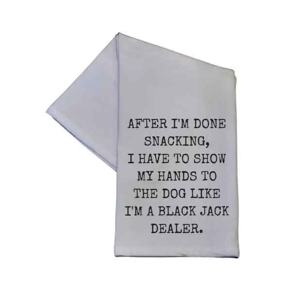 Black Jack Dealer For Dog TOWEL