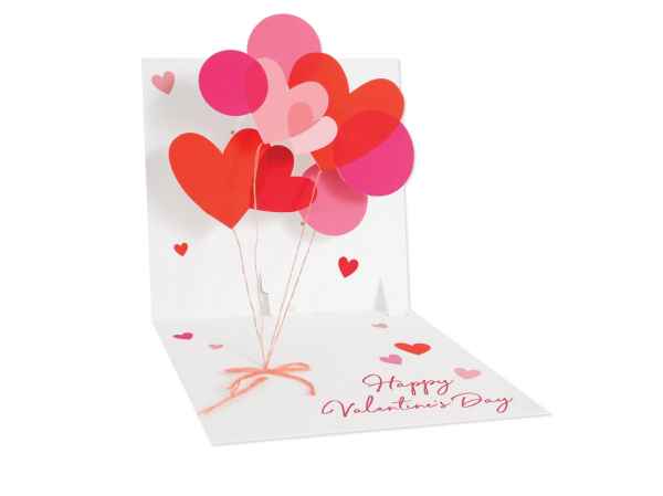 Valentine Balloons Pop-up Card
