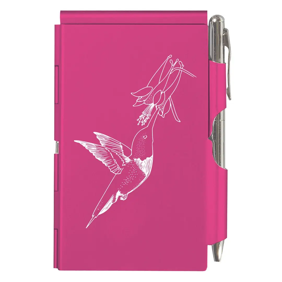 Pink Hummingbird Flip Notes