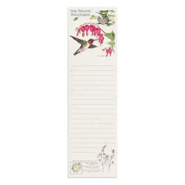 HUMMINGBIRD List Pad